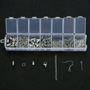 220pcs Earring Jewelry Making Findings Kit Jump Rings Lobster Clasp Ear Wire