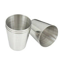 6Pcs/30Ml Stainless Steel Camping Tableware Compact Size Cover Mug Camping