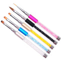 5pcs UV Gel Nail Art Tips Crystal Acrylic Painting Drawing Polish Brush Pen Set