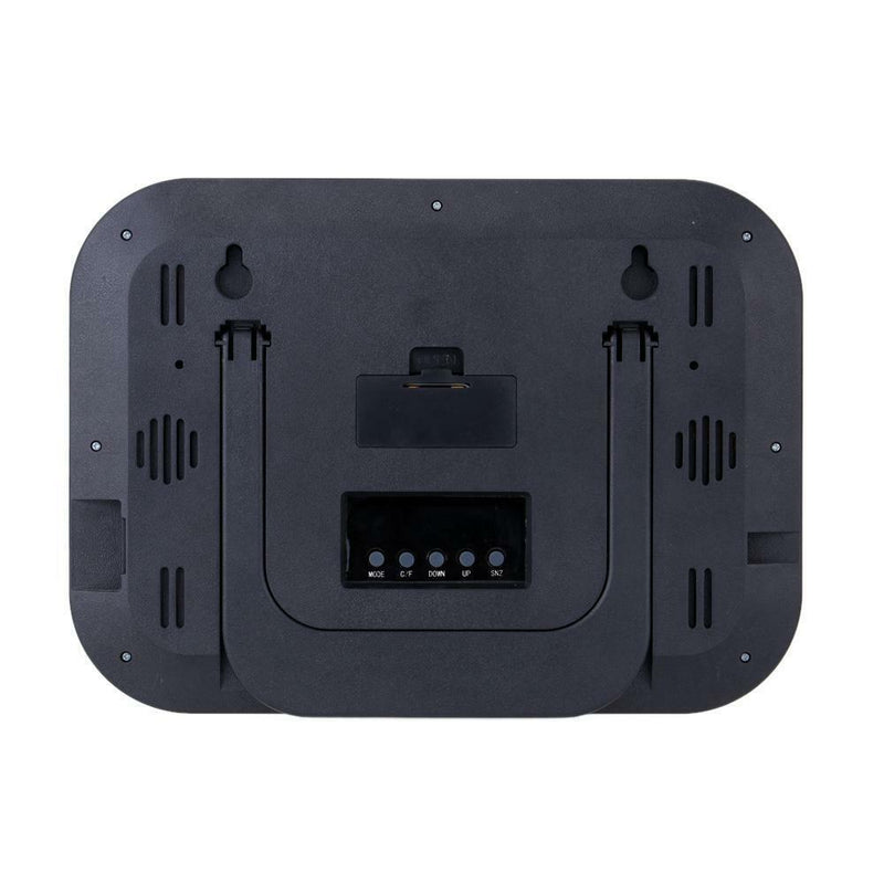 Practical Digital Thermometer Temperature Meter Alarm Clock Calendar WHITE