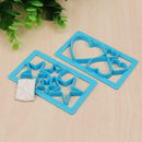 4pcs Plastic Fondant Cake Embossing Mold DIY Sugarcraft Decorative Mould  A