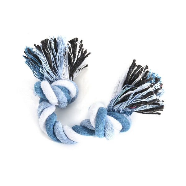Cotton Rope Dog Toys Bite Resistant Double Knot Pet Dog Chew Toys Teeth Cleaning