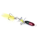 2PCS Long Casting Spinner Bait Metal Fishing Lure w/ Double Tail Propeller BX
