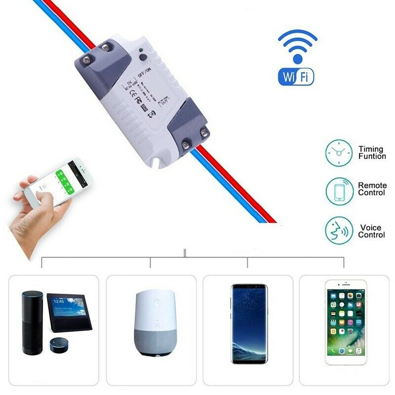 Smart Switch Wifi Remote Light Switch Universal Module Relay, Wireless Voic X1J9