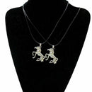 Steel cooler steel pendant necklace PU leather cord