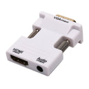 VGA To HDMI Adapter Full HD 1080P Audio Video Converter Laptop PC To TV AV Ew