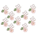 10x ENAMEL FLATBACK BUTTON FLOWER EARRINGS FINDING ORNAMENTS EMBELLISHMENTS