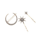New Popualr Crystal Moon Star Rhinestone Hairpin Hair Clip Jewelry Gift