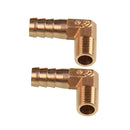 2pcs 1/8" BSP 10mm Elbow Male Barb Hose Tail Fitting Fuel Air Gas Water Hose Oil