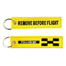 YELLOW Follow Me / - Embroidery Keychain Woven Chain K M7D7
