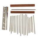 Durable Kalimba Thumb Piano Steel Keys Saddle Bridge DIY Kit - 17 Keys