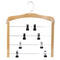 2PCS WOODEN 4 LAYER PANTS HANGER CLOSET SKIRT JEANS SLACK HANGERS STORAGE RACKS