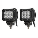 2pcs Car 18W 12V 6 Bead Led Double Row Work Light Headlights For Off-Road V I2L5