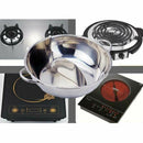28cm Hot Pot Twin Divided Stainless Steel 28cm Cookware Hot Pot Ruled Compa N6W9
