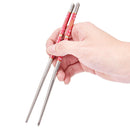 5 Pair Non-slip Flower printed Chop Sticks Stainless Steel Chopsticks  JR