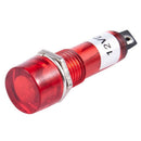 10 Pcs DC 12V Recessed Red Pilot Light Signal Indicator Lamp