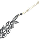 Gothic Victorian Black Lace Choker Necklace Metal Cameo Jewel Steampunk