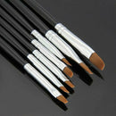 7x Acrylic UV Gel Nail Brush Set Gel Brush Brush Nail Art Design Pen black L2O2