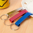 Novelty Metal Key Chain Bottle Opener Silvery Key Chain Ring Bar Tool Y+