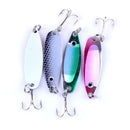 4Pcs/Set Colorful Trout Spoon Metal Fishing Lures Sequins Baits Bass Tackle Kit
