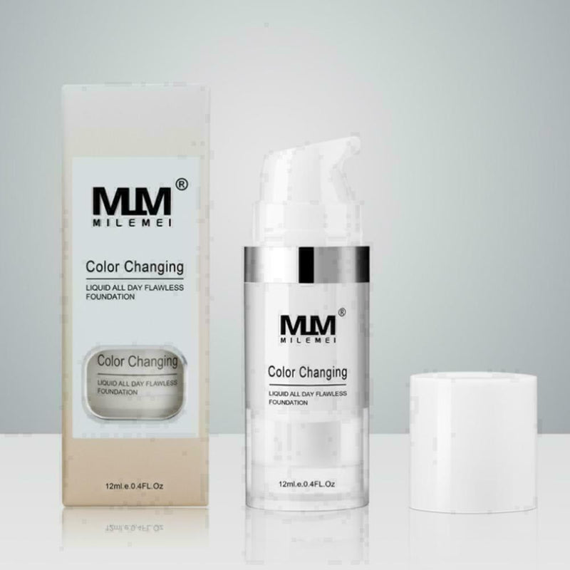12ml Liquid Foundation Color Changing Makeup Base Nude Cover Concealer W7S5 L0L9
