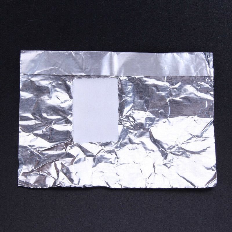 100pcs/bag Nail Art Tool Polish Nail Removal Tinfoil Sheet w/ Cotton inside