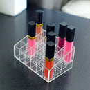 24 Trapezoid Clear Makeup Display Lipstick Case Cosmetic Organizer Holder A