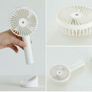 Portable Rechargeable Fan Air Cooler 3- 2 Spray Mode Mini USB Fan White