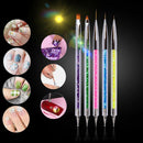 5pcs Nail Art Accessories Gel Design Pen Painting Polish Brush Drawing Tools Set