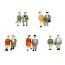 24 Pack of HO Scale 1:87 Seated People Figures Passengers Fine Color Painted