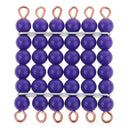 Montessori Bead Bars 1-10 Numbers Math Square Counting Game with Tray Kids Math