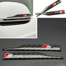 2Pc Carbon Fiber Rearview Mirror Anti-collision Door Edge Guard Strip ProtectoOZ