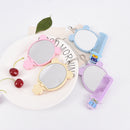 Lovely Cartoon Makeup Mirror Travel Pocket Cosmetic Mirror With Comb Random BX
