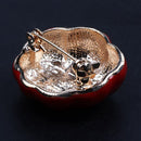 Vivid Vegetables Brooch Enamel Red Tomatoes Brooches Plant Corsage Clips Fo V7D1