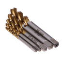 5pcs M3 M4 M5 M6 M8  Titanium Coated HSS Screw Thread Metric Spiral Fluted