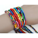 10x Women Lucky Braid Thread Wristband Ethnic Hippie Cords Handmade Bracelets