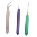 3Pcs paper DIY set quilling paper tools tweezer needle pins slotted pen tool  ME