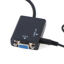 HDMI to VGA Adapter HDMI VGA Converter Cable Support 1080P with Audio Cable   Hn
