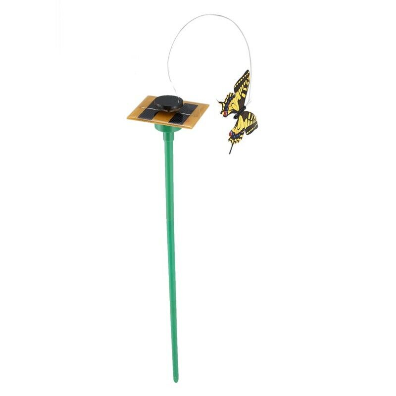 Solar Powered 3pcs Dancing Flying Butterfly with Stick For Garden Yard Plan
