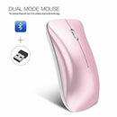 Hxsj Dual Mode Bluetooth4.0 2.4Ghz Wireless Rechargeable Mouse 1600Dpi Ergo