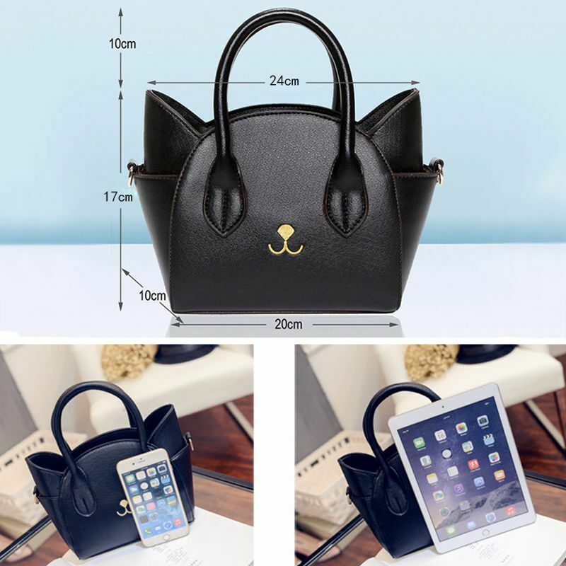 Fashion lovely women's pu leather top-handle shoulder bags female cute Cat MR5M8