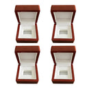 4Pcs Wood Velvet  Cufflinks Jewelry Display