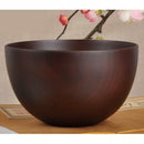 2x Japanese Round Wooden Tableware Bowls Kitchen Restaurant Noodles Bowl