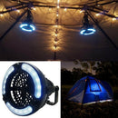 Tent Fan Light Led Camping Hiking Portable 2In1 Ceiling Lamp With Fan B8C1