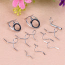 Fly Fishing Rod Guide Tip Repair Kit Set DIY Eye Rings Stainless Frames