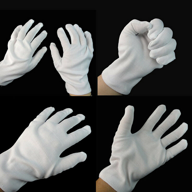 1 Pair Hiphop Performance White Gloves Cotton Magician Costume Party Halloween ï¼