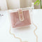 2pcs/set Clear Shoulder Handbags PVC Women Chain Crossbody Clutch (Pink) A