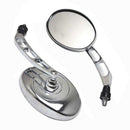 Pair Motorcycles Adjustable Round Side Rearview Mirrors for Universal Harely