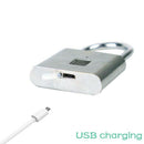 Security Keyless Usb Rechargeable Door Lock Fingerprint Smart Padlock Quick