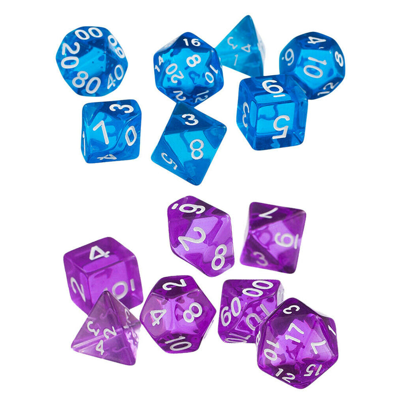 14pcs/set Polyhedral Dice D4 D6 D8 D10 D12 D20 Dice for Dungeons and Dragons